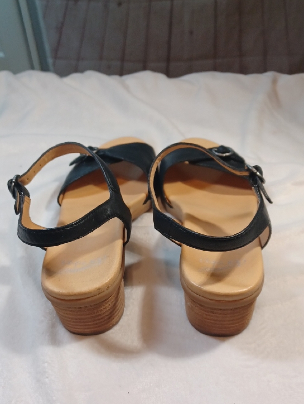 dansko black leather buckle front comfort ankle strap sandals womens eu 38 us8 - Picture 5 of 12